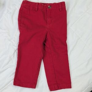 Vibrant Red Kids Casual Pants
